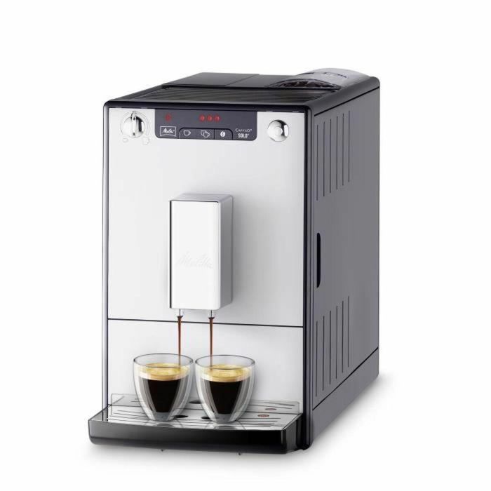 Melitta E950-103 Caffeo Solo Máquina de espresso automática, molinillo integrado, 15 bar, depósito 1.2L agua y 120g granos, Plata 9