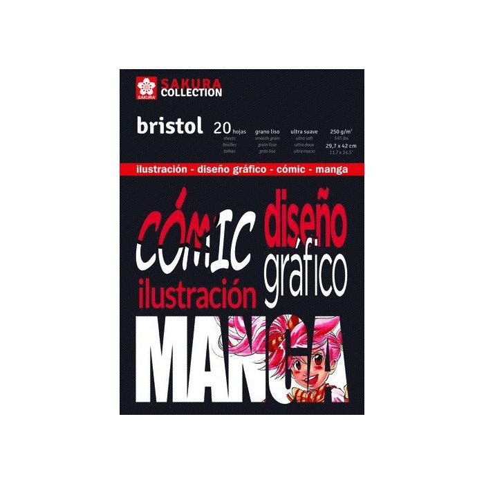 Bloc De Dibujo Sakura Comic Y Manga Encolado Liso A3 250G 20H