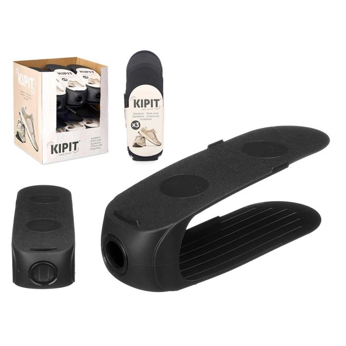 Set 3 Zapateros Negro Kipit 10.3x9x33.5 cm, PP (12 Unidades) Set 3 Zapateros Negro Kipit 10.3x9x33.5 cm, PP (12 Unidades)