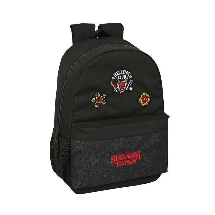 Mochila Escolar Stranger Things Negro 30 x 46 x 14 cm 4
