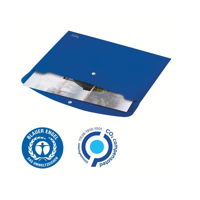 Carpeta Leitz Recycle Portadocumentos Broche Din A4 Polipropileno Azul 3