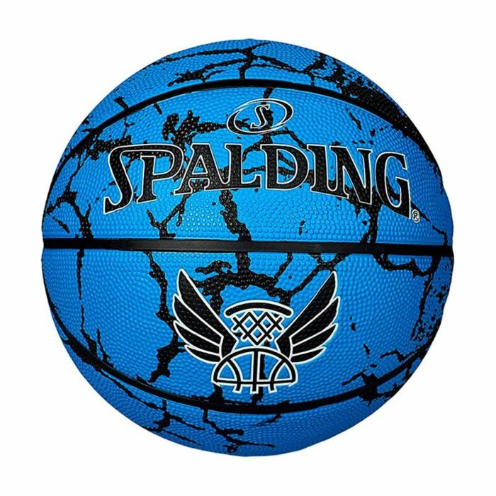 Balón de Baloncesto Spalding Flight Crack Blue Multicolor (Talla 5)