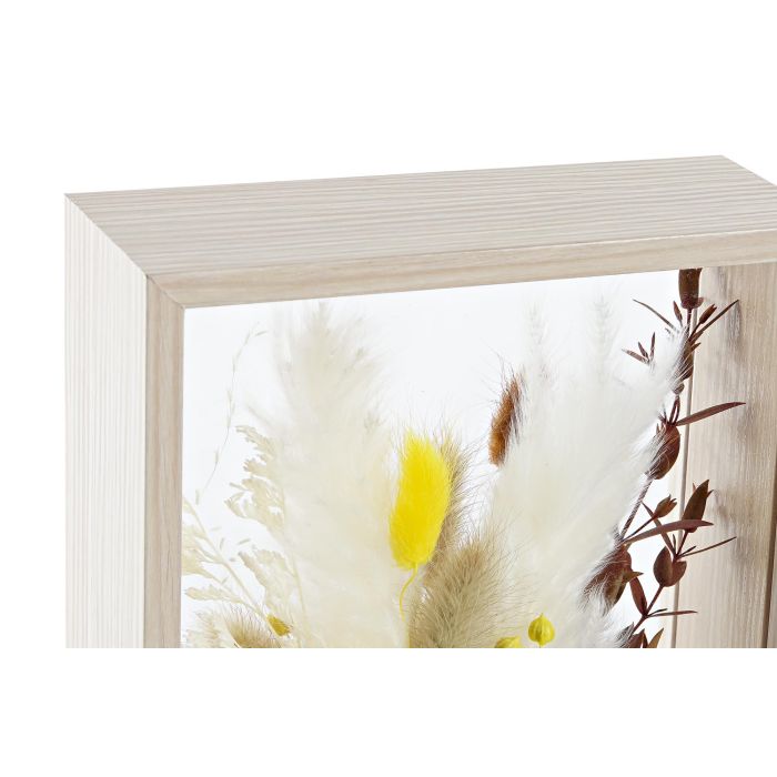 DKD Home Decor Juego 2 Unidades Decoración Shabby Chic Beige Verde, Adornos de Flor Seca y MDF para Hogar, 21 cm Alto x 16 cm Ancho 1