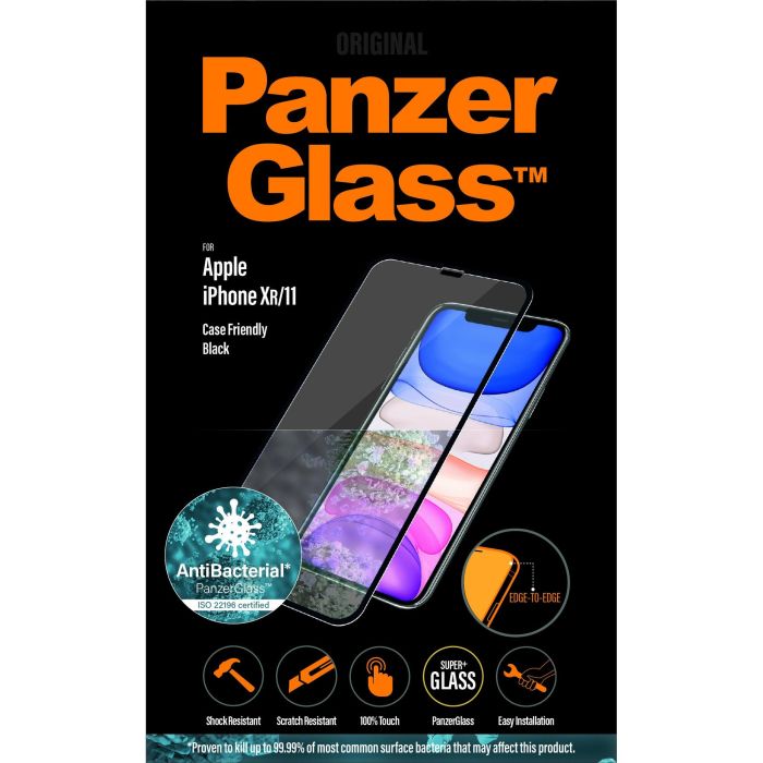 PanzerGlass iPhone 11. XR . CF. E2E. Antibakt. Black 7 PanzerGlass iPhone 11. XR . CF. E2E. Antibakt. Black 7