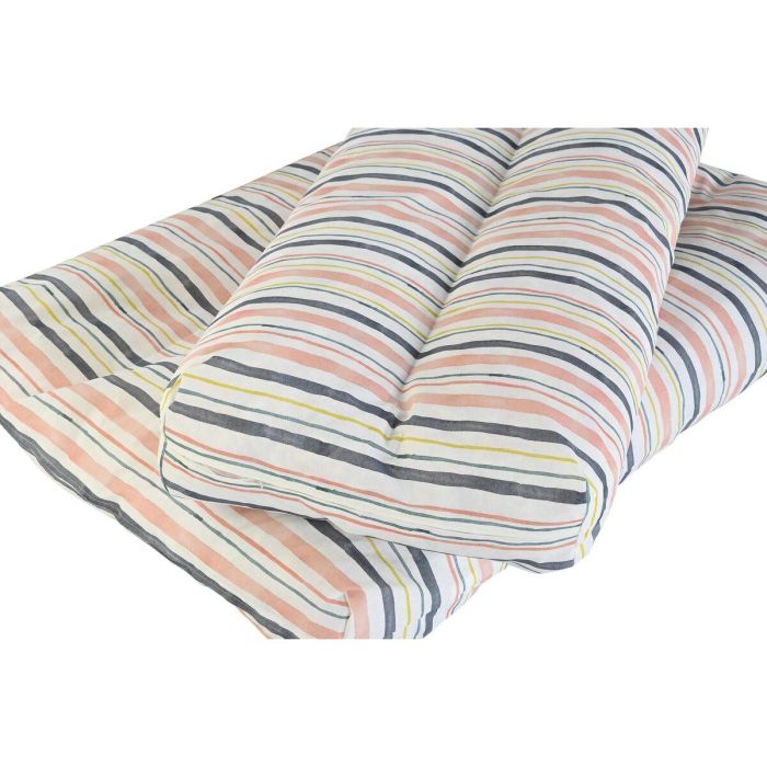 Cojín DKD Home Decor De suelo Multicolor Aluminio Rayas 120 x 80 x 16 cm 2