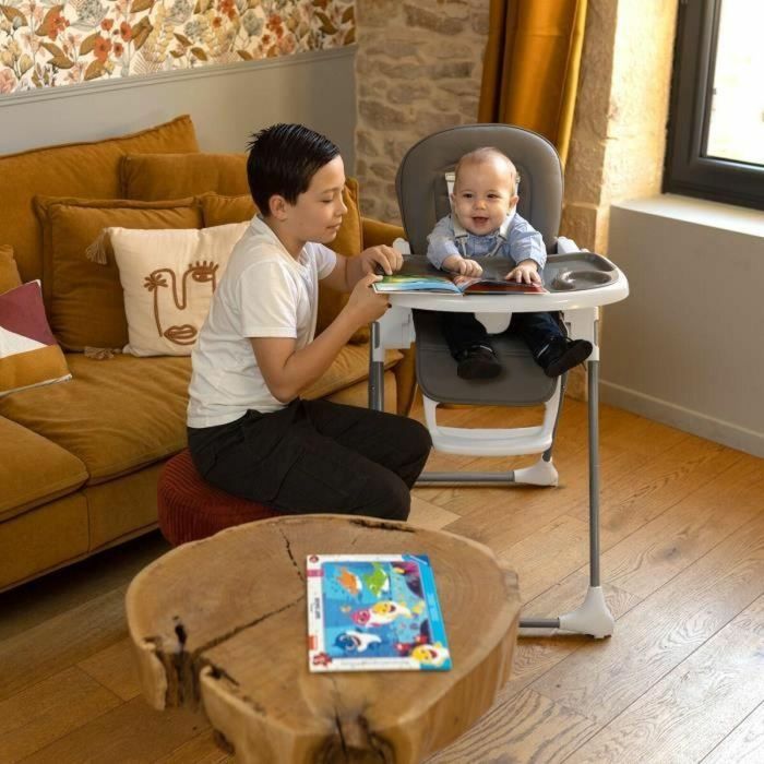 Trona NANIA BIANCA - 6 meses a 36 meses - Respaldo reclinable - Altura regulable - Plegado compacto - Gris 1 Trona NANIA BIANCA - 6 meses a 36 meses - Respaldo reclinable - Altura regulable - Plegado compacto - Gris 1
