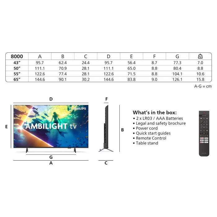 Philips 65PUS8500/12 TV 65" 4K QLED Ambilight Smart TV Negro 1