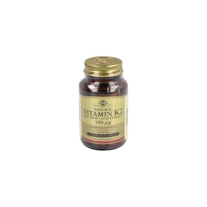SOLGAR Vitamina K2 100Mcg Menaquinona-7 50 Cápsulas Vegetales Cardioprotectora