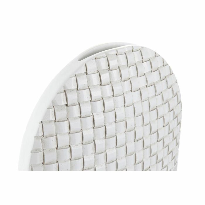 DKD Home Decor Jarrón Moderno de Resina Blanco – 10 cm Largo x 45 cm Alto x 30 cm Ancho 2