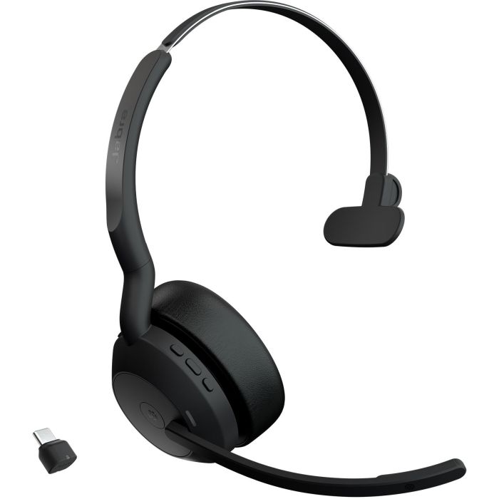 Jabra Link380c MS Evolve2 55 Mono Auricular Inalámbrico Diadema Bluetooth con Cancelación de Ruido para Oficina Teams Negro 0 Jabra Link380c MS Evolve2 55 Mono Auricular Inalámbrico Diadema Bluetooth con Cancelación de Ruido para Oficina Teams Negro 0