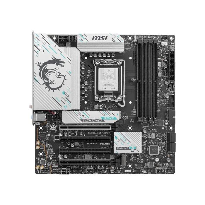 MSI 911-7E42-003 Placa Base B860M GAMING PLUS WiFi, Intel B860, 4 DDR5, WiFi 7, ATX