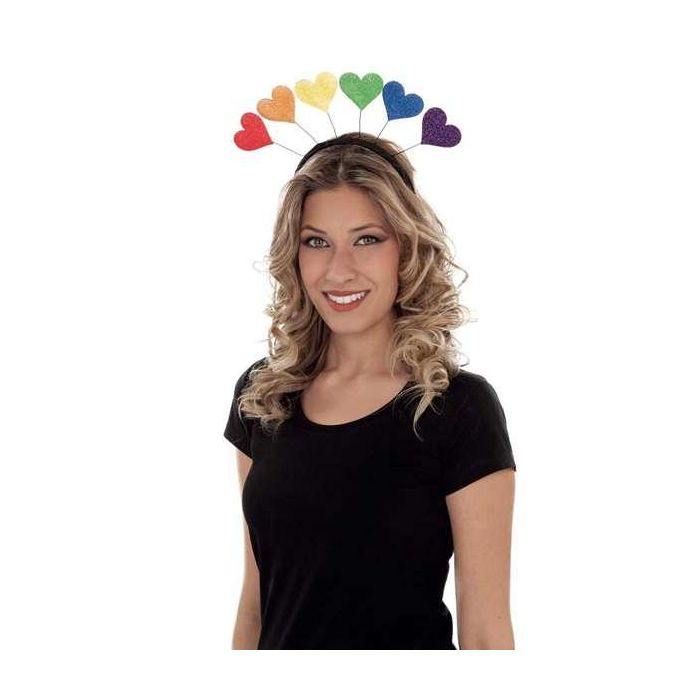 My Other Me Diadema Corazones Arco Iris Multicolor Talla Única Poliéster/PVC 1 My Other Me Diadema Corazones Arco Iris Multicolor Talla Única Poliéster/PVC 1