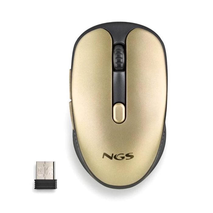 NGS Ratón Inalámbrico Recargable Silencioso EVO RUST ICE, DPI Ajustables 800/1200/1600, Compacto, Dorado 0 NGS Ratón Inalámbrico Recargable Silencioso EVO RUST ICE, DPI Ajustables 800/1200/1600, Compacto, Dorado 0
