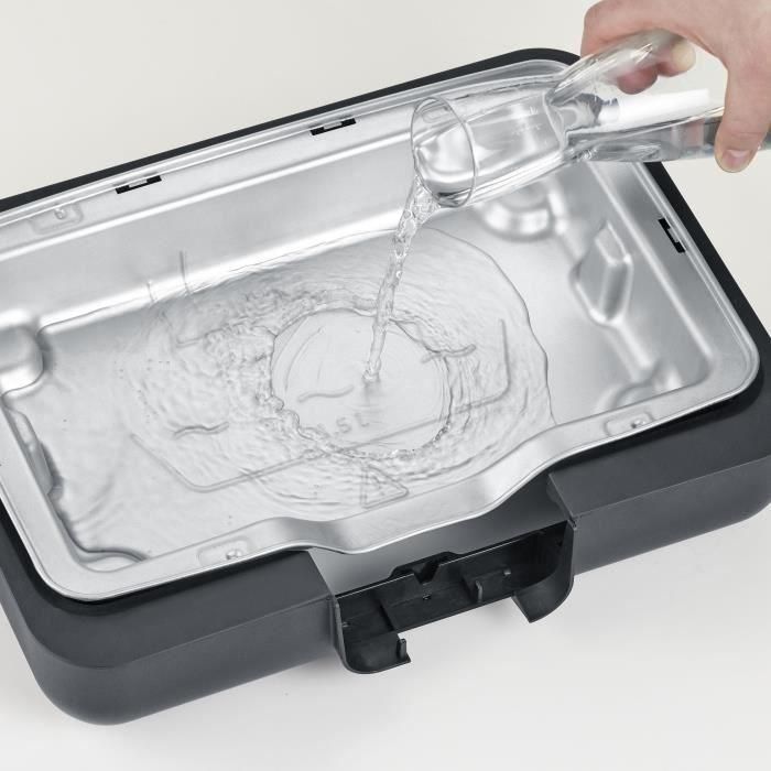 Barbacoa de mesa eléctrica - SEVERIN - PG8554 - Superficie de cocción 37 x 29 cm - Bandeja de agua reductora de olores y humos 4 Barbacoa de mesa eléctrica - SEVERIN - PG8554 - Superficie de cocción 37 x 29 cm - Bandeja de agua reductora de olores y humos 4