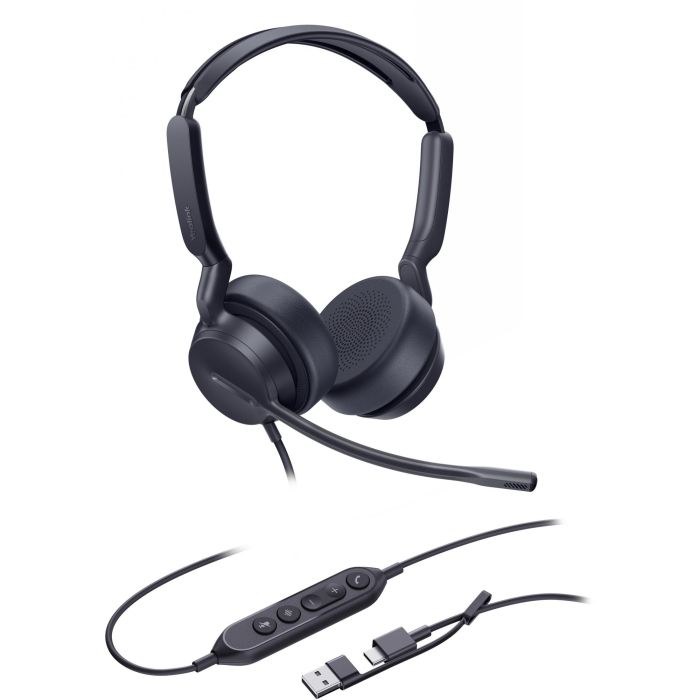 Yealink UH42 Headset Dual UC USB-C/A Auriculares con Cable, Diadema Binaural, Llamadas/Música, Negro 0 Yealink UH42 Headset Dual UC USB-C/A Auriculares con Cable, Diadema Binaural, Llamadas/Música, Negro 0