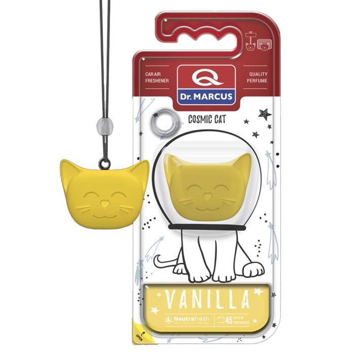 Drmarcus Ambientador Cosmic Cat Vanilla DRM0949 - Innovador ambientador con forma de gato, fragancia duradera hasta 45 días