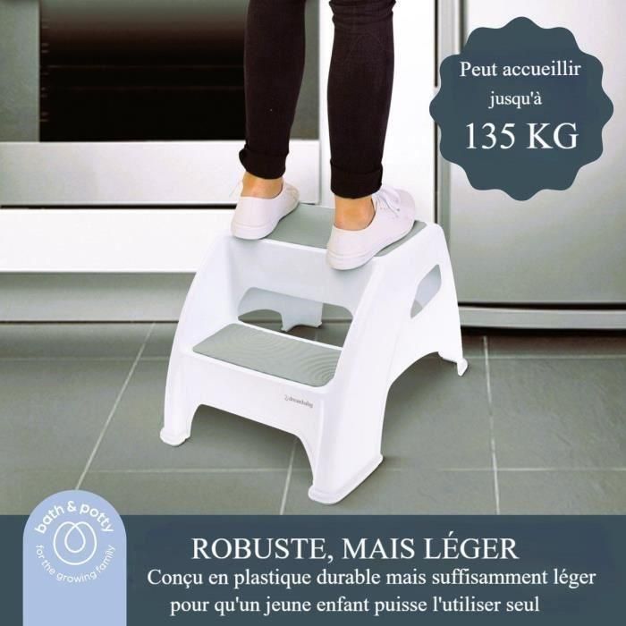 Dreambaby AAAAN49516 Taburete con Escalera Toddler & Me 2 Up Antideslizante, Texturizado, hasta 145kg, Niños y Adultos, Gris 2 Dreambaby AAAAN49516 Taburete con Escalera Toddler & Me 2 Up Antideslizante, Texturizado, hasta 145kg, Niños y Adultos, Gris 2