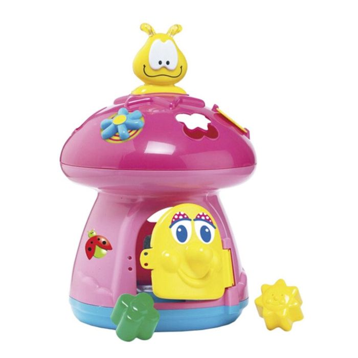 Molto 6503 Seta de actividades rosa 40 cm con música, sonidos, luces y formas. Juguete interactivo de plástico para bebés +1 año.