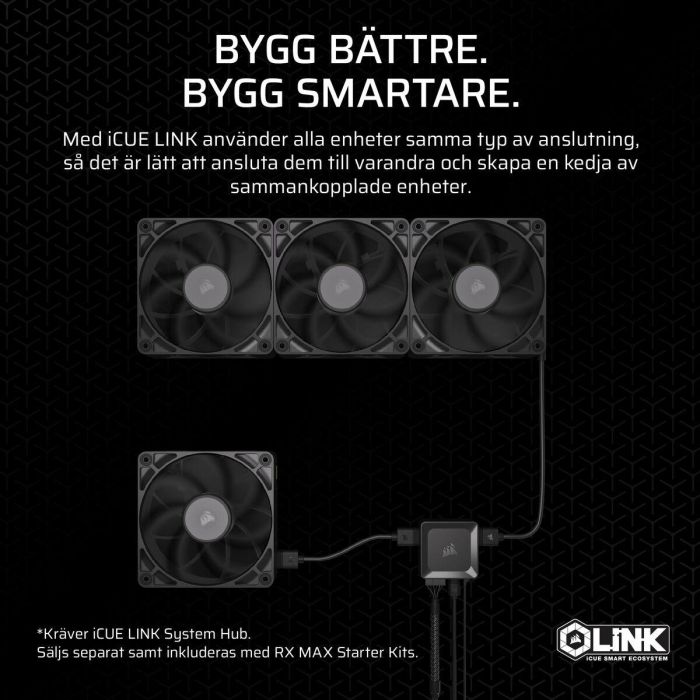 Ventilador de Caja Corsair iCUE LINK RX120 MAX 9