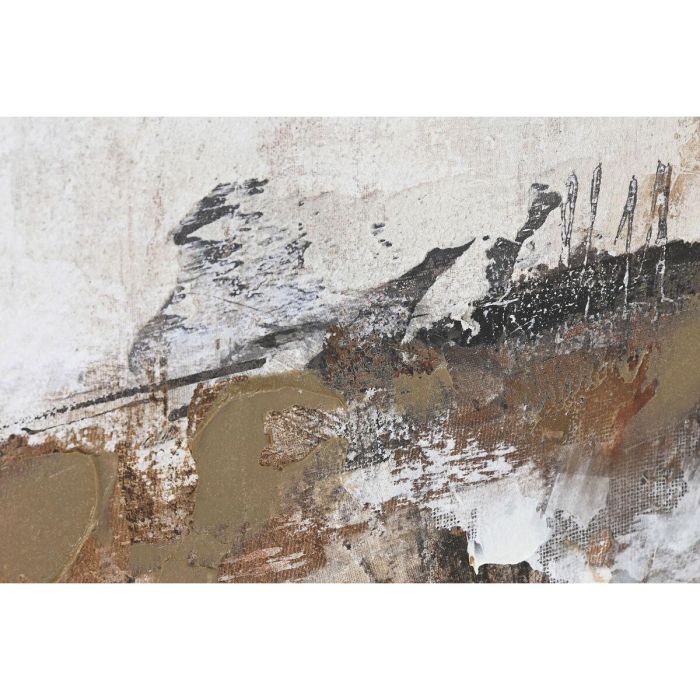 Lienzo Home ESPRIT Blanco Marrón Beige Abstracto Moderno 103 x 4,5 x 143 cm (2 Unidades) 2