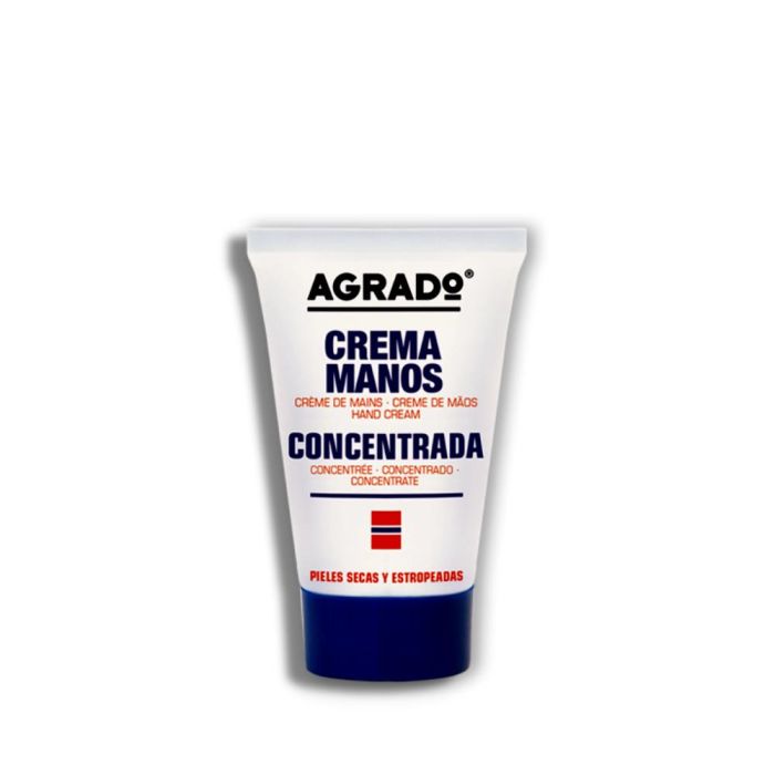 Agrado Crema de Manos Concentrada con Glicerina y Manteca de Karité, Hidratación Profunda y Reparación Intensiva para Manos Secas y Dañadas 50 ml