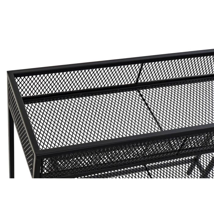 Set de Maceteros Home ESPRIT Negro Metal 70 x 25 x 60 cm 2