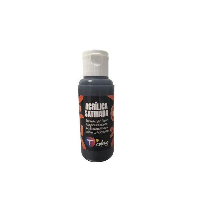 Pintura Acrilica Tcolors 80 Ml (Botella) Negro