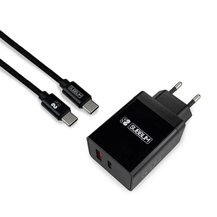 Cargador de Pared + Cable USB A a USB C Subblim SUB-CHG-3WPD02 Cargador de Pared + Cable USB A a USB C Subblim SUB-CHG-3WPD02