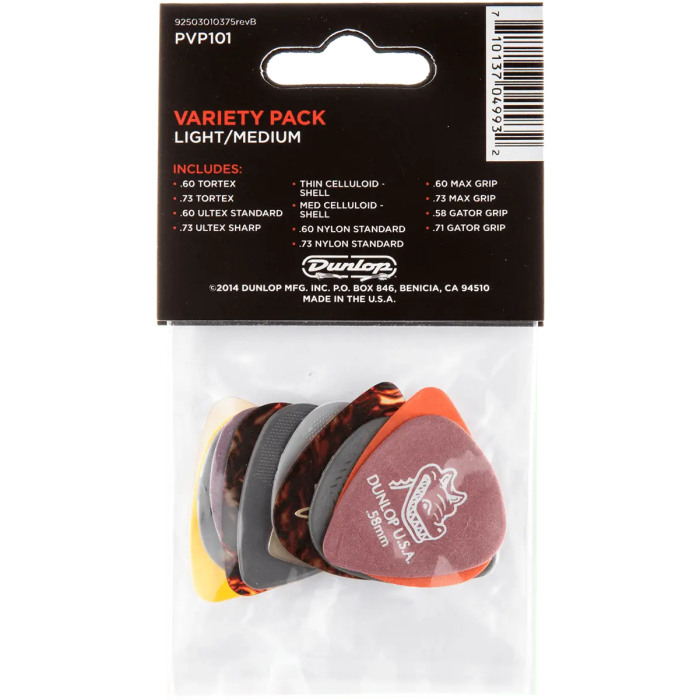 Dunlop Pack Variedad Púas Guitarra Light & Medium / 12 Unidades 1 Dunlop Pack Variedad Púas Guitarra Light & Medium / 12 Unidades 1