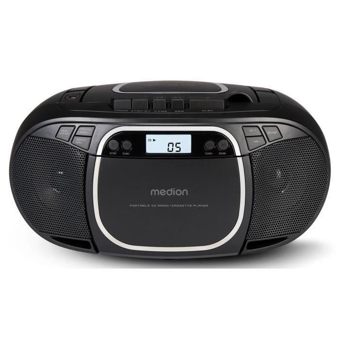 Medion MED4061275196481 Radio CD Portátil FM, 2x2.2W RMS, Color Negro 3 Medion MED4061275196481 Radio CD Portátil FM, 2x2.2W RMS, Color Negro 3