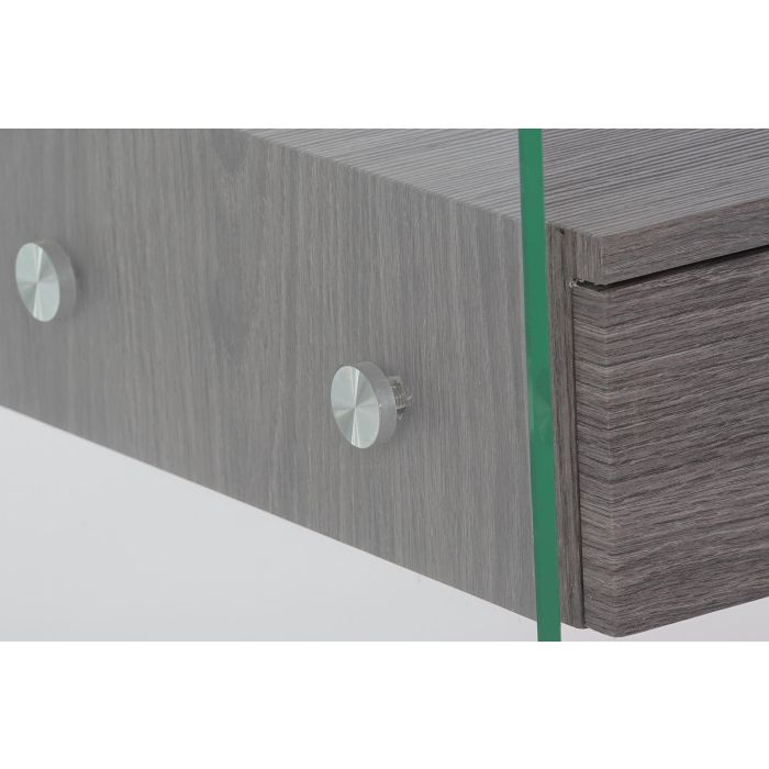 Mesita De Noche Moderno DKD Home Decor Gris Transparente 40 x 45.5 x 50 cm 2