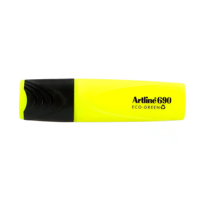 Artline Rotulador Fluorescente EK-690 Eco Green Punta Biselada 1-4 mm Amarillo 4
