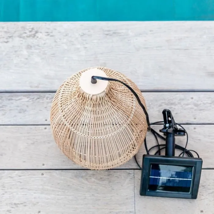 Lumisky LUM3760093545754 Lámpara Colgante Solar HOLIDAY H42 cm Cestería Bohemia Tejida Natural LED Blanco Cálido Lumisky LUM3760093545754 Lámpara Colgante Solar HOLIDAY H42 cm Cestería Bohemia Tejida Natural LED Blanco Cálido