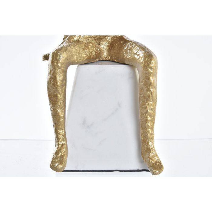 DKD Home Decor Figura Hombre Hierro y Marmol Plateado Negro Blanco 11 x 28 x 12 cm (2 Unidades) 2