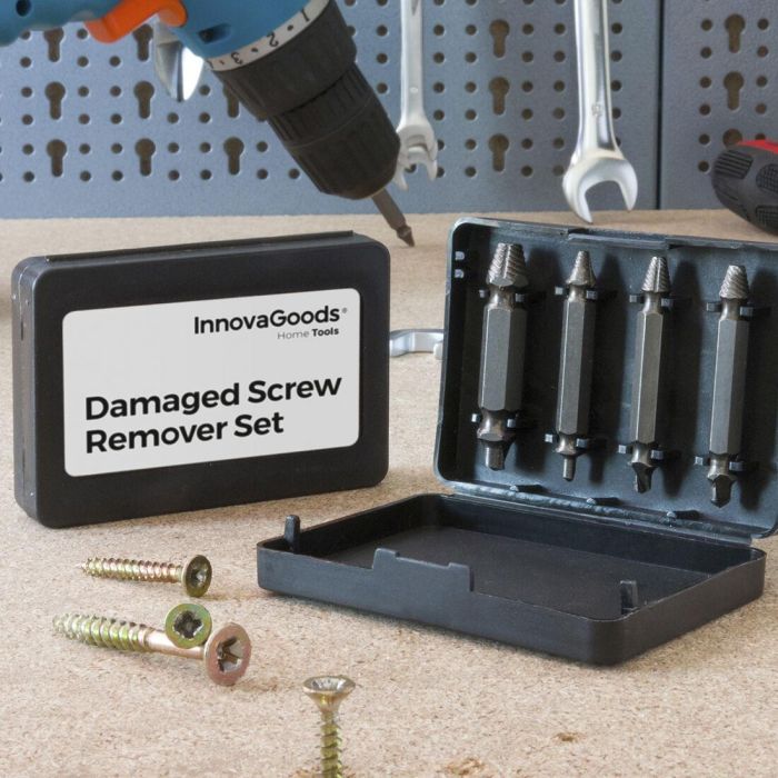 Brocas para Extraer Tornillos Dañados InnovaGoods 4 Unidades