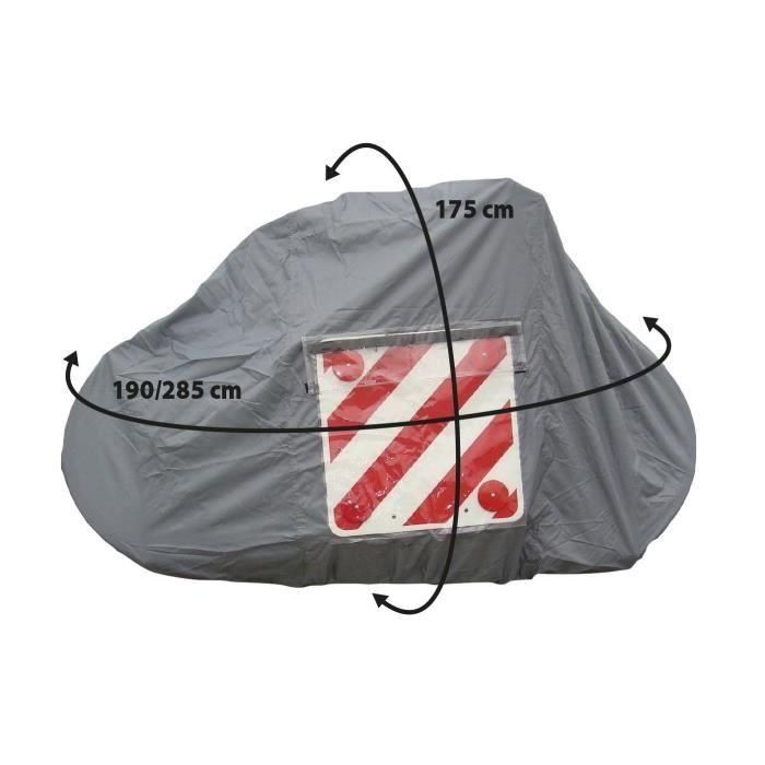 Optima Funda protectora impermeable de poliéster 110 g/m² para 2-3 bicicletas con correas regulables y ventana para señalización. Optima Funda protectora impermeable de poliéster 110 g/m² para 2-3 bicicletas con correas regulables y ventana para señalización.