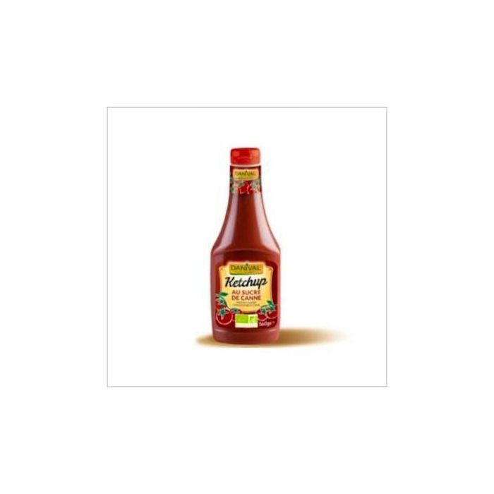 DANIVAL Ketchup Ecológico Original con Azúcar de Caña 560g - Puré de Tomate Bio