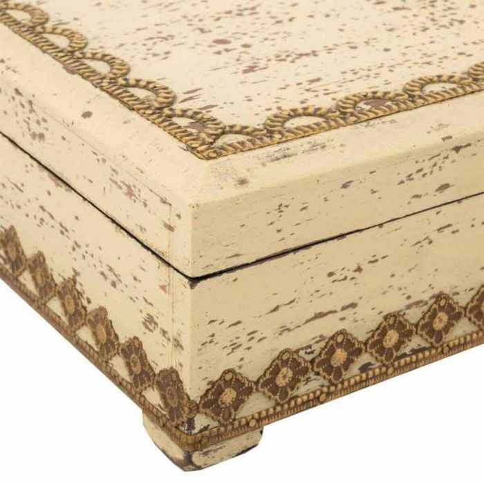 Caja-Joyero Alexandra House Living Crema Madera de mango 18 x 9 x 33 cm 2