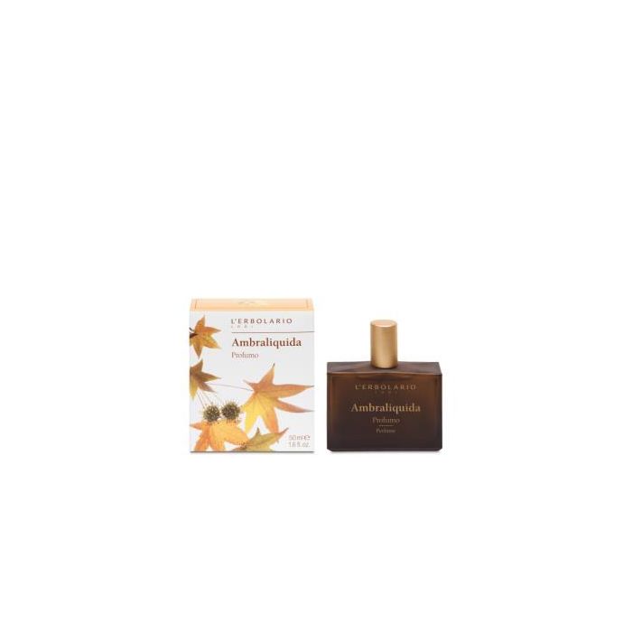 L'ERBOLARIO Ambraliquida Agua de Perfume 50ml Aroma Cálido y Envolvente con Tonos Ámbar para Hombre y Mujer