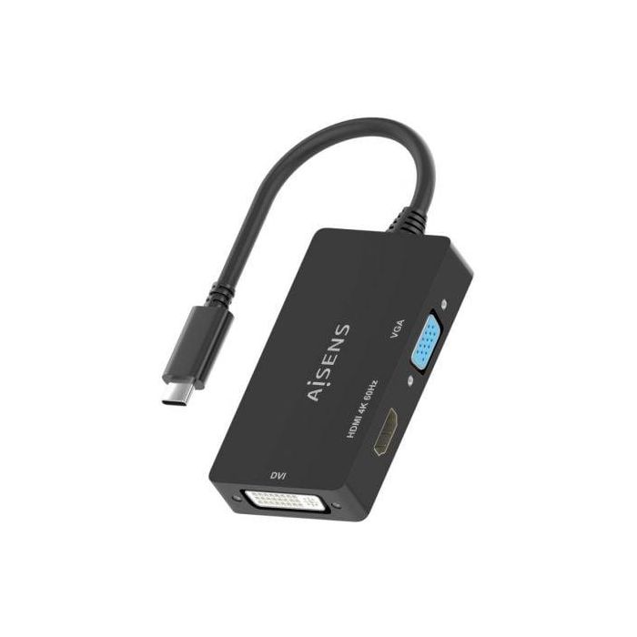 Conversor HDMI Aisens A109-0954/ USB Tipo-C Macho - DVI/HDMI/VGA Hembra/ 15cm/ Negro 2 Conversor HDMI Aisens A109-0954/ USB Tipo-C Macho - DVI/HDMI/VGA Hembra/ 15cm/ Negro 2
