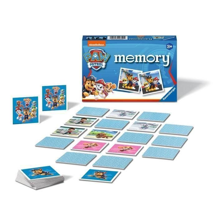 Ravensburger Memory Paw Patrol Patrulla Canina - Juego de Mesa Infantil para Niños +3 Años - Estimula y Desarrolla la Memoria 1