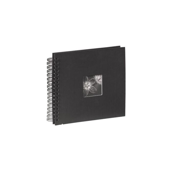 Hama 90145 Álbum de Fotos Espiral Fine Art Negro 28x24cm con 50 Páginas Negras