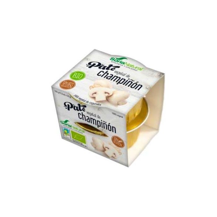 Soria Natural Paté Vegetal de Champiñón Bio 2x50g Sin Gluten - Ideal Sándwiches, Canapés y Salsas