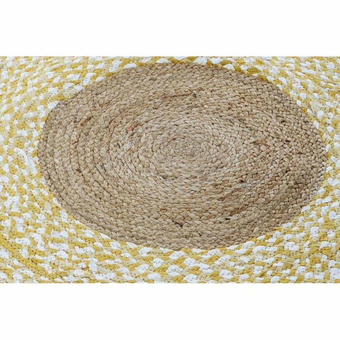 Alfombra DKD Home Decor Marrón Blanco Amarillo (148 x 148 x 1 cm) 3 Alfombra DKD Home Decor Marrón Blanco Amarillo (148 x 148 x 1 cm) 3