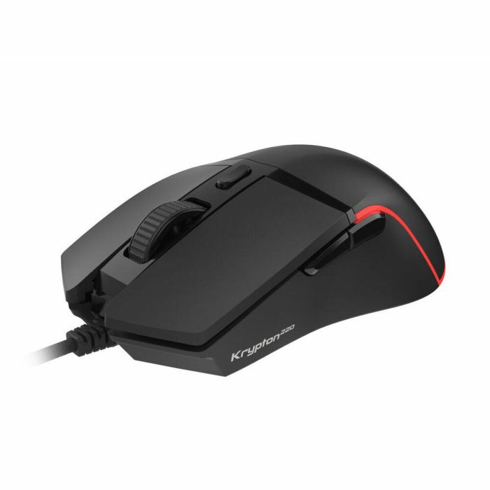 GENESIS Krypton 220 Ratón Gaming Óptico 6400 DPI USB Tipo A con RGB PRISMO, 6 Botones Programables y Diseño Ergonómico Mano Derecha