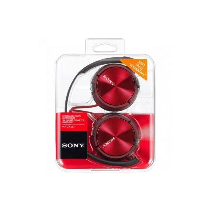 Sony MDRZX310APR Auriculares Diadema Plegables Acolchados con Micrófono Jack 3.5mm Diafragma 30mm Rojos 3 Sony MDRZX310APR Auriculares Diadema Plegables Acolchados con Micrófono Jack 3.5mm Diafragma 30mm Rojos 3