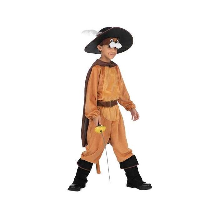 Disfraz gato con botas sombrero, máscara, capa, mono, cinturón, cola y polainas talla 10-12 y 4 Disfraz gato con botas sombrero, máscara, capa, mono, cinturón, cola y polainas talla 10-12 y 4