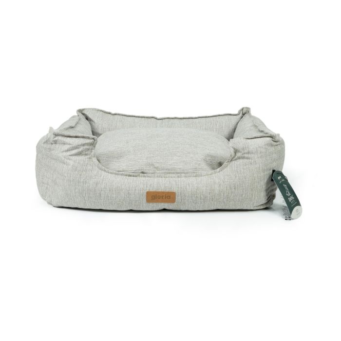 Gloria Cama para Perros Santillana Rectangular Beige 70x60 cm, Lino, Desenfundable, Relleno Silicona Reciclada, Muy Cómoda 3 Gloria Cama para Perros Santillana Rectangular Beige 70x60 cm, Lino, Desenfundable, Relleno Silicona Reciclada, Muy Cómoda 3