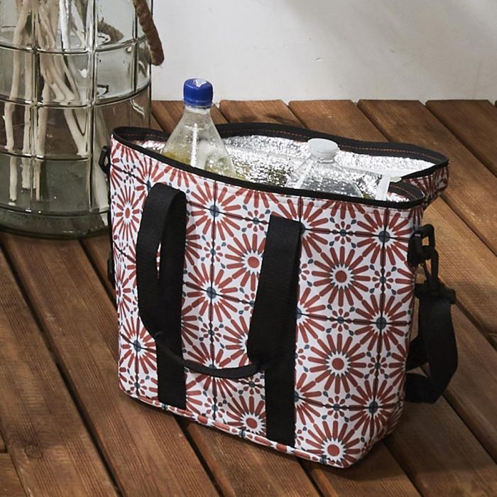 Cook Concept Bolsa Térmica Coup De Fraiche con Doble Asa y Correa, Estampado Verde o Naranja 3