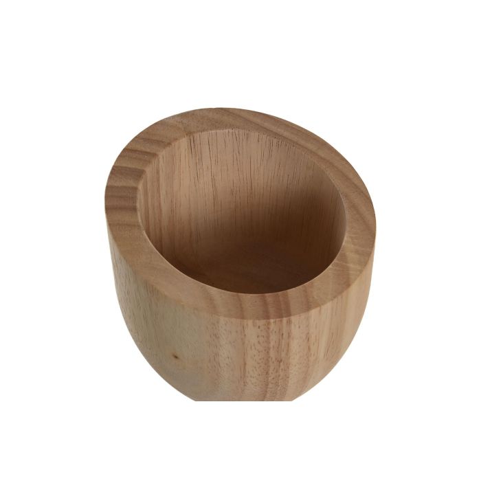DKD Home Decor Mortero Basicos Set 2 Piezas Bambu Natural 12 x 14.5 x 12 cm 1